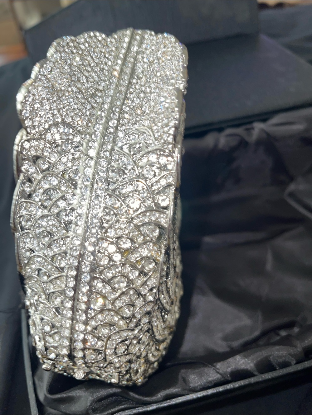 Silver Crystal Bird Clutch - Picture 2 of 6